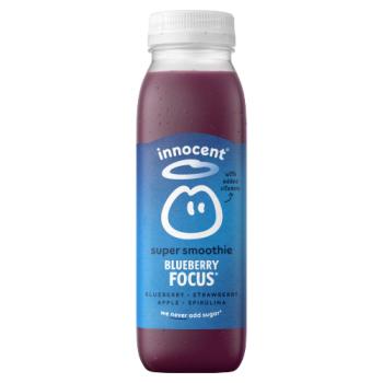 Innocent Blueberry Focus Blueberry, Strawberry, Apple & Spirulina with Vitamins Super Smoothie 300ml