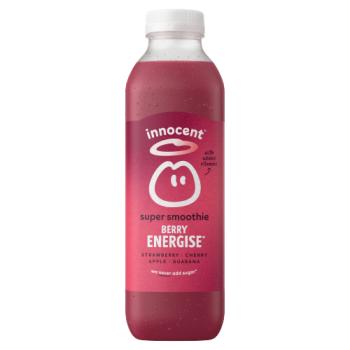 innocent Berry Energise, Strawberry, Cherry, Apple & Guarana Super Smoothie 750ml