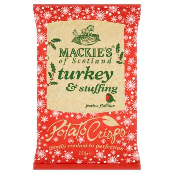 Mackie's of Scotland Turkey & Stuffing Festive Flavour Potato Crisps 150g
