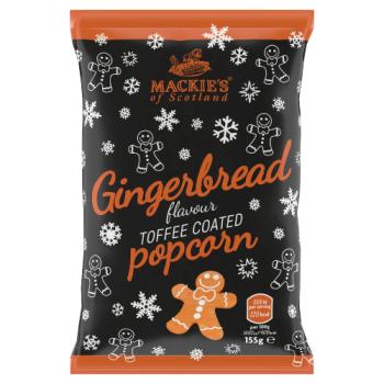 Mackie's Gingerbread Flavour Toffee Coated Popcorn 155g
