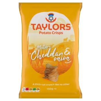 Taylors Potato Crisps Mature Cheddar & Onion Flavour 150g