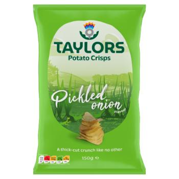 Taylors Potato Crisps Pickled Onion Flavour 150g