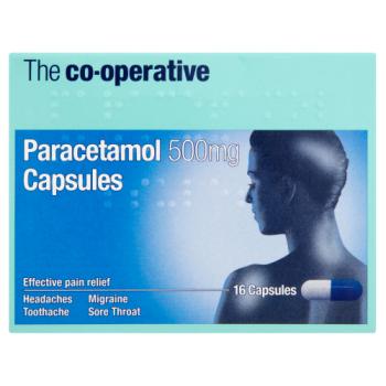 The Co-operative Paracetamol 500mg Capsules 16 Capsules