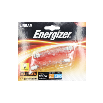 Energizer Halogen Warm White Linear R7S 150W Dimmable Light Bulb 2pk 