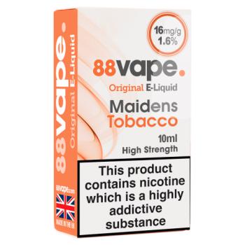 88Vape Original E-Liquid 16mg Maidens Tobacco 10ml