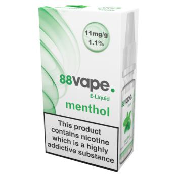 88Vape E-Liquid 11mg Menthol 10ml