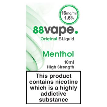 88Vape Original E-Liquid 16mg Menthol 10ml