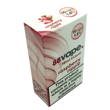 88Vape E-Liquid 16mg Raspberry Ripple 10ml 
