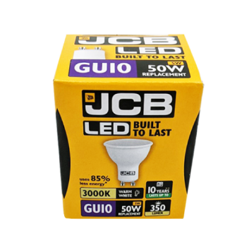 JCB LED Warm White GUI0 50w Light Bulb 1pk 