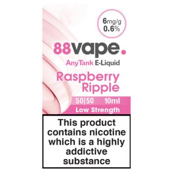 88Vape AnyTank E-Liquid 6mg Raspberry Ripple 10ml