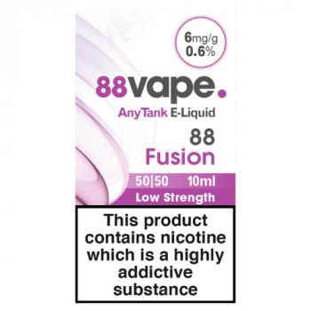 88Vape Any Tank E-Liquid 88 Fusion 6mg/g 0.6% 10ml