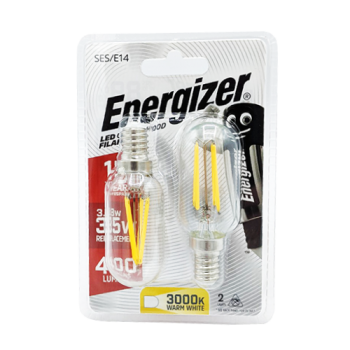 Energizer LED Warm White Cooker Hood Filament SES/E14 35W Light Bulb 2pk  