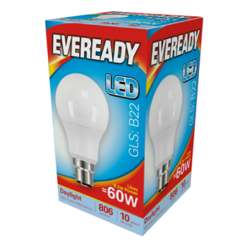 Eveready LED Daylight GLS B22 60W Light Bulb 1s 
