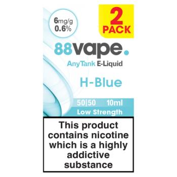 88Vape AnyTank E-Liquid H-Blue 50/50 2 x 10ml