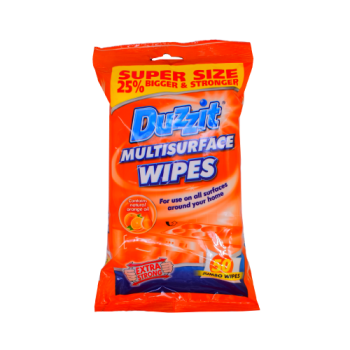 Duzzit Multisurface Wipes Extra Strong with Natural Orange Oil 50s 