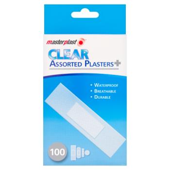 Masterplast 100 Clear Assorted Plasters
