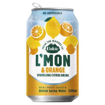 Volvic L'mon & Orange Sparkling Citrus Drink 330ml