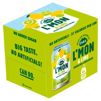 L'mon Lemon & Lime Sparkling Citrus Drink 4 x 330ml