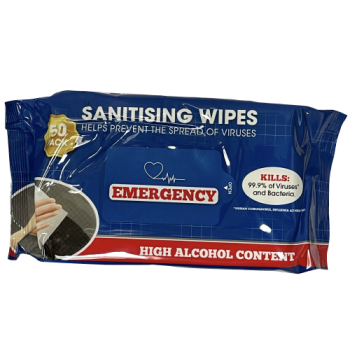 Emergency Sanitising Wipes 50pk 