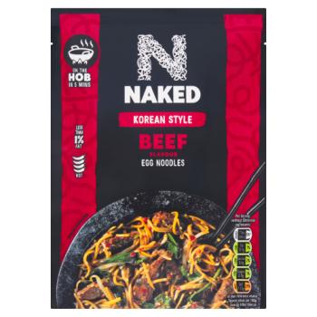 Naked Korean Style Beef Flavour Egg Noodles 100g
