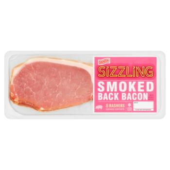 Direct Table Sizzling 8 Smoked Back Bacon Rashers 250g