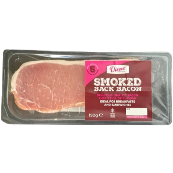 Direct Smoked Back Bacon 150g 