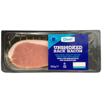 Direct Unsmoked Back Bacon 150g 