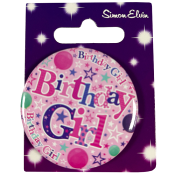 Simon Elvin Birthday Girl Badge 