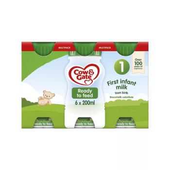 Cow & Gate 1 First Infant Milk from Birth Multipack 6 x 200ml (1.2L)