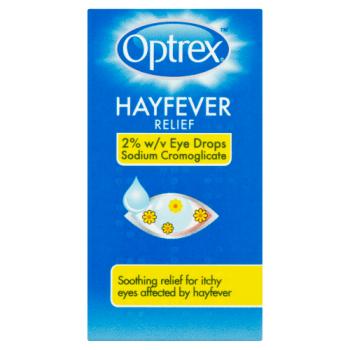 Optrex Hayfever Relief 2% w/v Eye Drops Sodium Cromoglicate 10ml