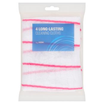 Asda 4 Long-Lasting Cleaning Cloths