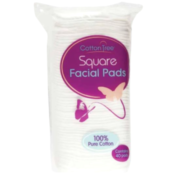Cotton Tree Square Facial Pads 40pk 