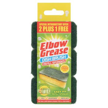 Elbow Grease 3 Dish Brush Refill Sponges