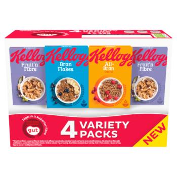 Kellogg's Fibre Cereal 4x170g Variety Packs