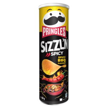 Pringles Sizzl'n Spicy Bbq Flavour Sharing Crisps 180g