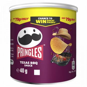 Pringles Texas Bbq Sauce Crisps Can 40g