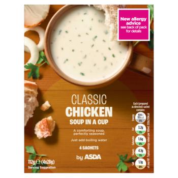 Asda Classic Chicken Soup in a Cup (4 x 28g) 112g