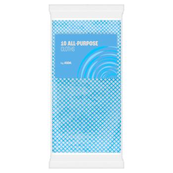 Asda 10 All-Purpose Cloths