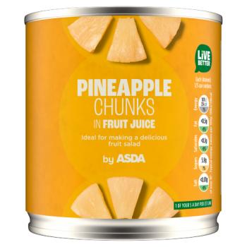Asda Pineapple Chunks in Fruit Juice 432g