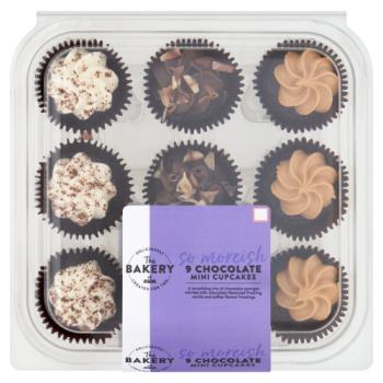 The Bakery at ASDA 9 Chocolate Mini Cupcakes