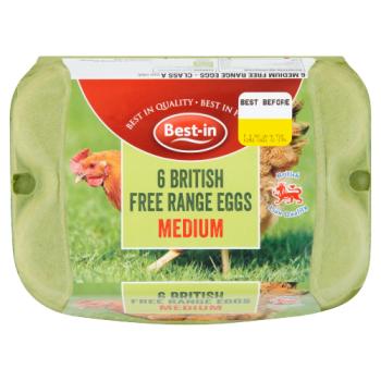 Best-in 6 British Free Range Eggs Medium