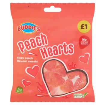 BUDDIES Peach Hearts 160g