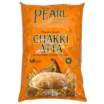 White Pearl Chakki Atta 100% Wholemeal Stone Ground Flour 10kg 