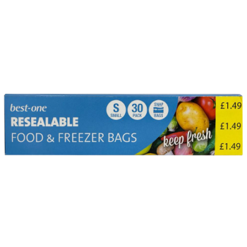 Best-One Resealable Food & Freezer Bags 30pk PM £1.49 