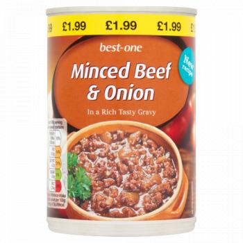 best-one Minced Beef & Onion in a Rich Tasty Gravy 390g