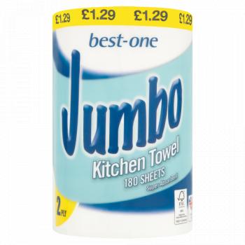 best-one Jumbo Kitchen Towel 2 Ply 180 Sheets