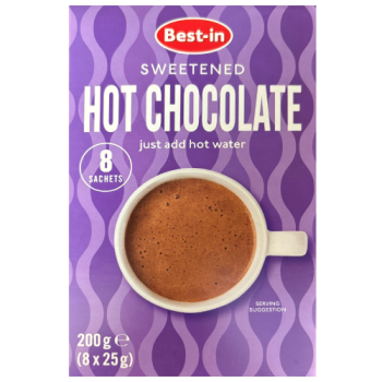 Best-in Hot Chocolate Sweetened 8 x 25g 