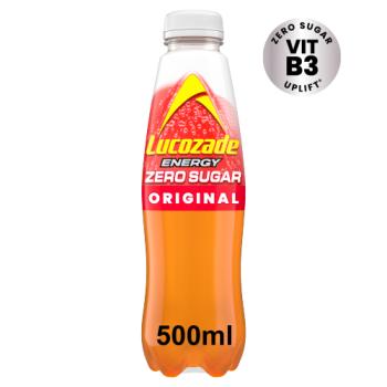 Lucozade Energy Zero Sugar Drink Original 500ml