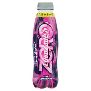 Lucozade Energy Zero Pink Lemonade Pm 1.