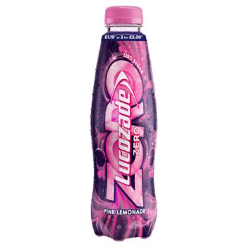 Lucozade Zero Pink Lemonade 380ml PMP £1.19 or 2 for £2.20
